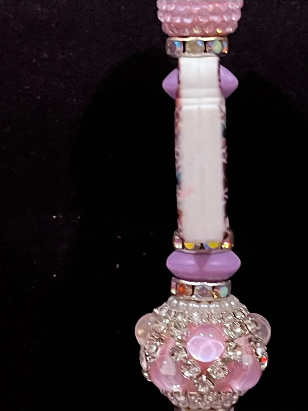 Rare Designer inspired silicone purse focal fancy beaded pen